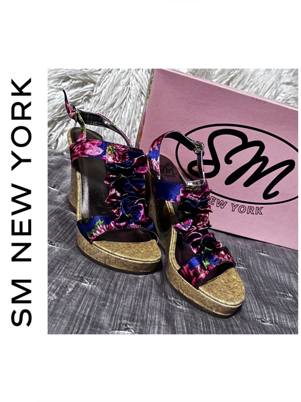 Floral Cork Wedges